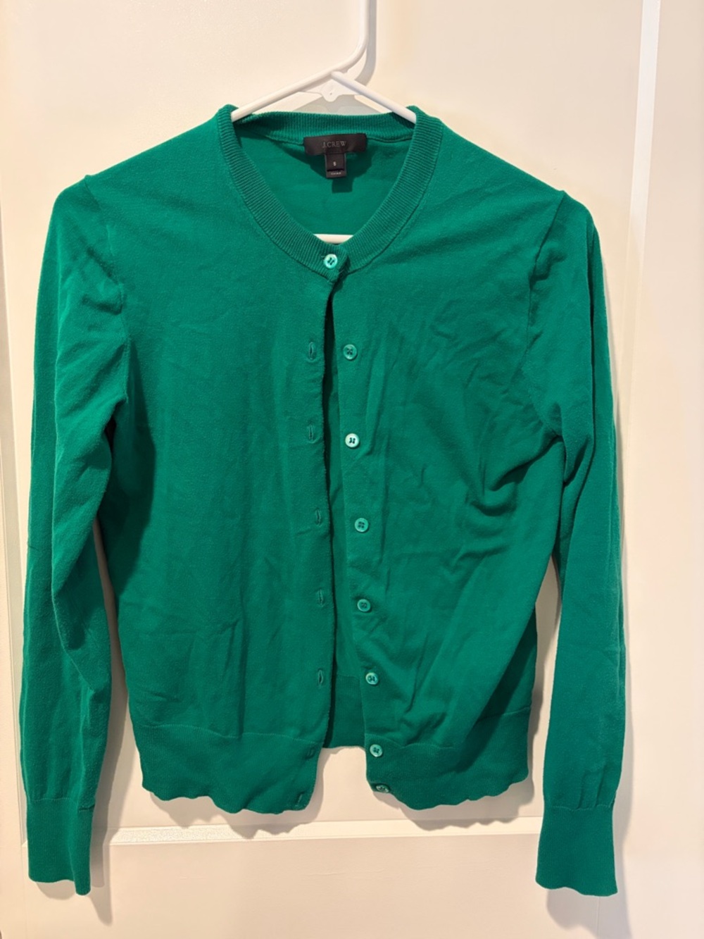 J. Crew Women’s Green Button-Up Cardigan